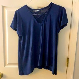 Navy blue loose fit top